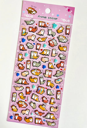 Funny Otter Puffy Stickers