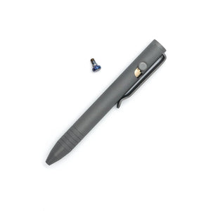 BigiDesign Titanium Stonewashed Mini Bolt Action Pen
