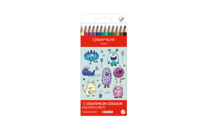 Caran d'Ache Set de 12 Lápices de Color Kawaii Funny Monsters