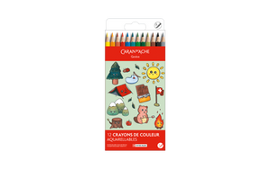 Caran d'Ache Set de 12 Lápices de Color Kawaii Swiss Mountain