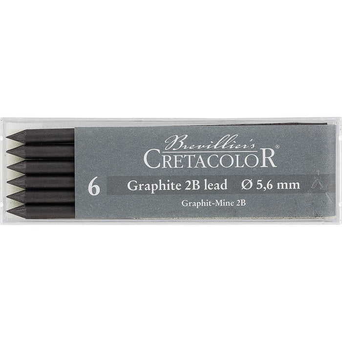 Cretacolor Set de Minas de Grafito 2B 5.6mm