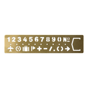 Traveler's Company Brass Numbers Template Bookmark