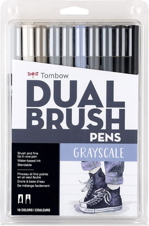 Tombow Dual Brush Pens Tonos Grises