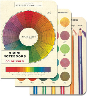 Cavallini Mini Notebooks Set 3 Color Wheel