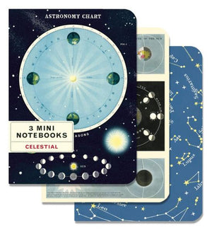 Cavallini Mini Notebooks Set 3 Celestial
