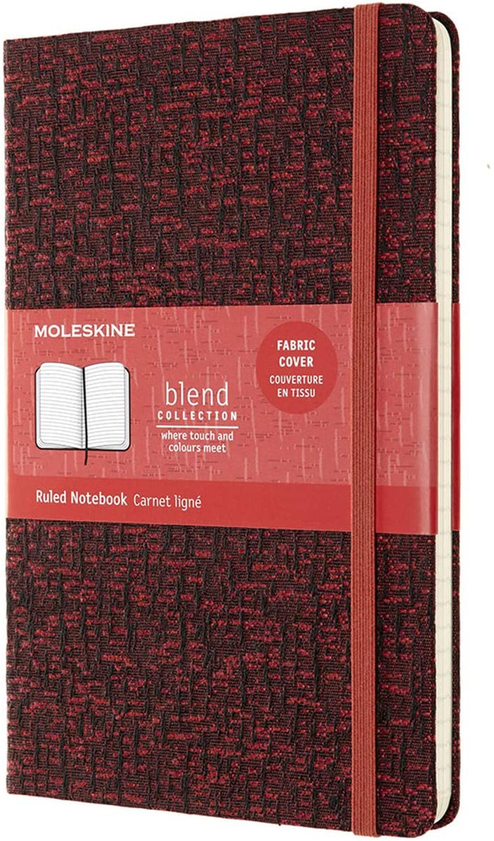 Moleskine Ruled Notebook Blend Collection Rojo Jaspeado