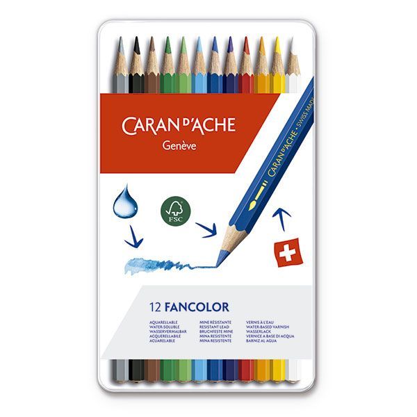Caran d'Ache 12 Fancolor Lápices de colores