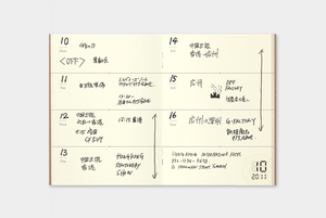 Traveler's Company Refill 007 Planeador Semanal Pasaporte